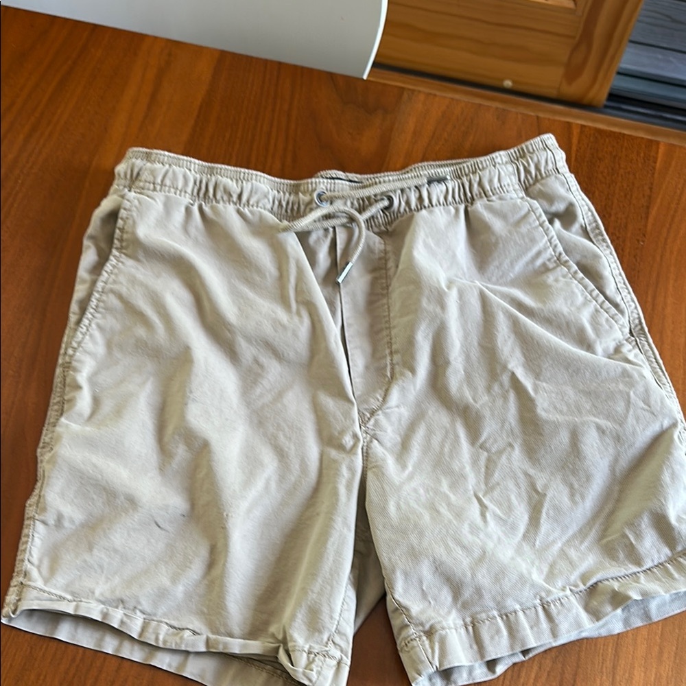 American Eagle Outfitters Tan Athletic Shorts with Elastic Waistband